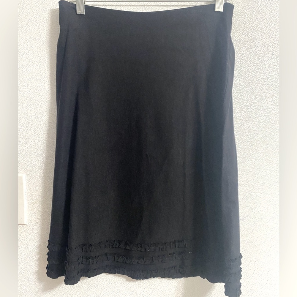 C.C. Outlaw black ruffled skirt. Great work skirt size 10